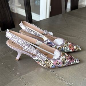 Christian Dior j’adior stiletto sling pump lilac multi color floral sz 41
